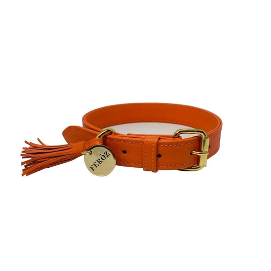 Leather Mania Naranja Collar