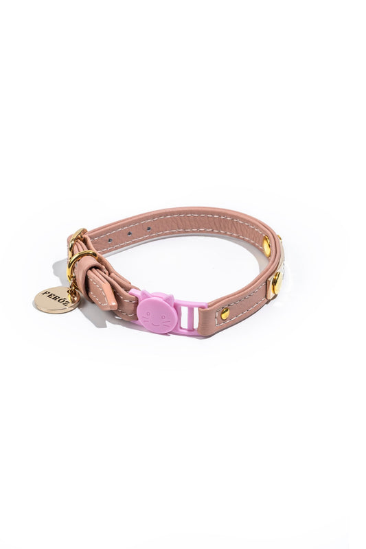 Collar de gato rosa pálido